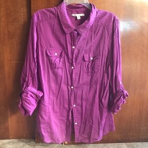 Purple button up